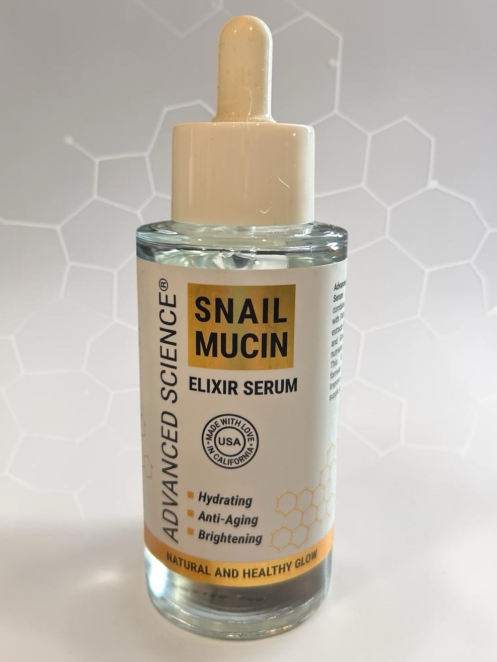 Advanced Science Snail Mucin Elixir Serum - Hydrating Anti-Aging Serum 
NWT